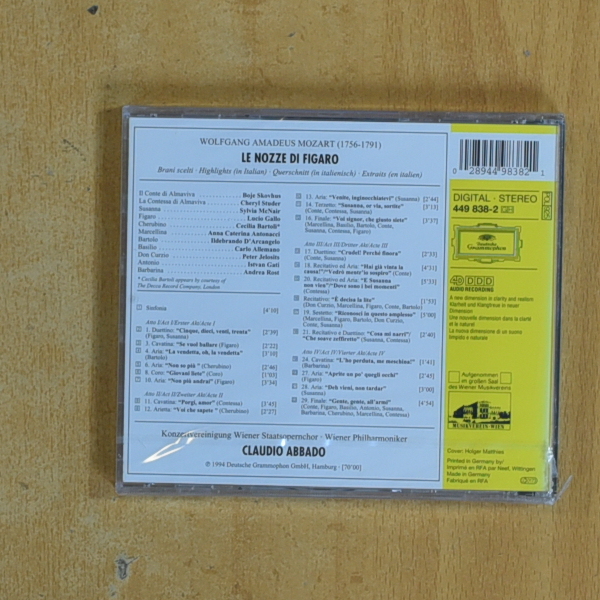 MOZART - LE NOZZE DI FIGARO - CD