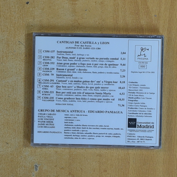 EDUARDO PANIAGUA - CANTIGAS DE CASTILLA Y LEON - CD