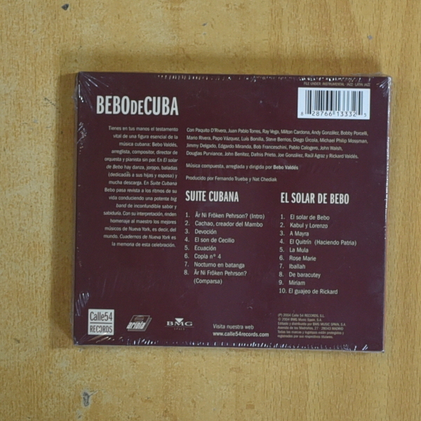 BEBO VALDES - DE CUBA - CD
