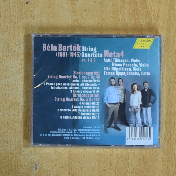 BARTOK - STRING QUARTETS META4 - CD