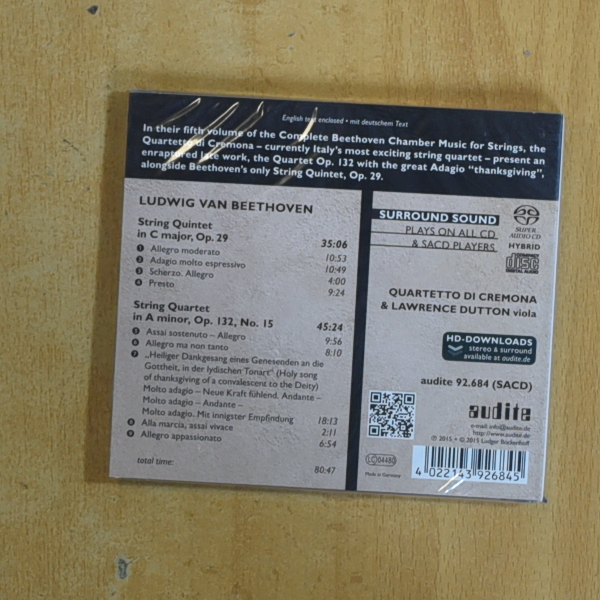 BEETHOVEN - COMPLETE STRING QUARTETS - CD