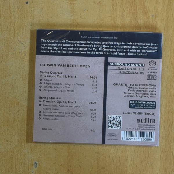 BEETHOCEN - COMPLETE STRING QUARTETS - CD