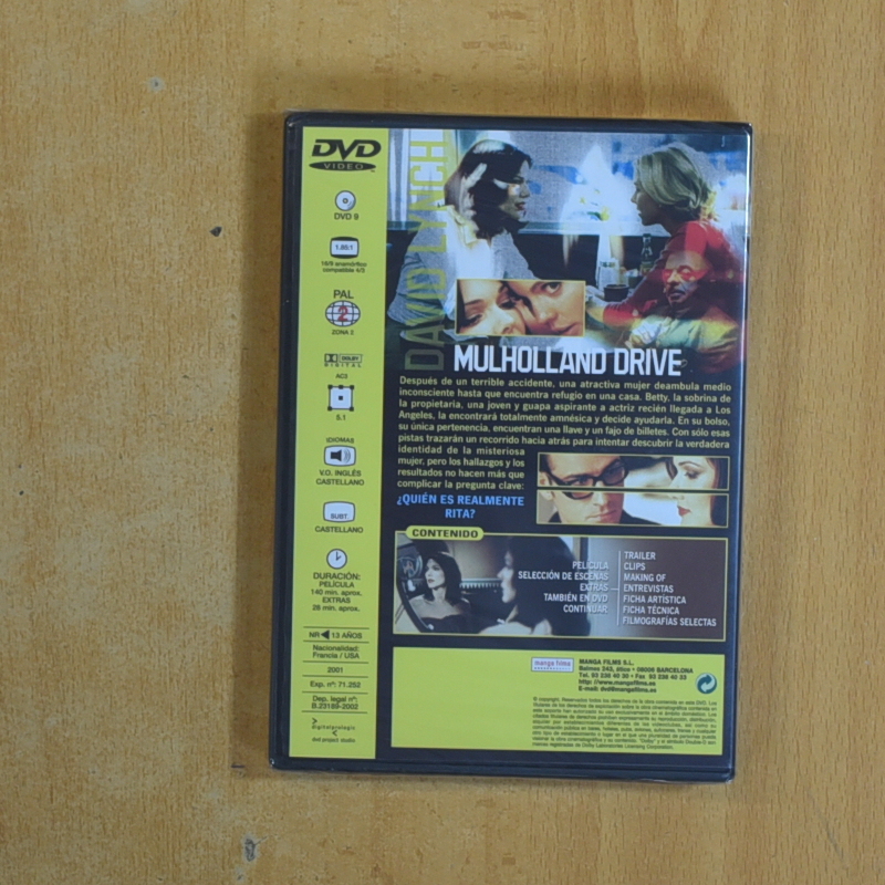 MULHOLLAND DRIVE - DVD