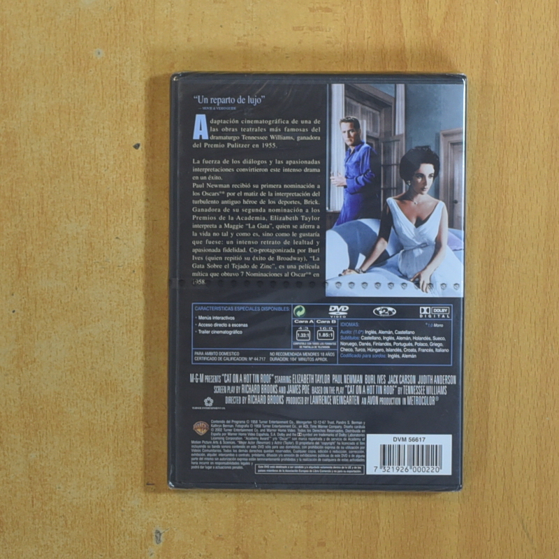 LA GATA SOBRE EL TEJADO DE ZINC - DVD