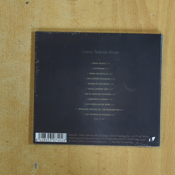 MARIOLA MEMBRIVES - LORCA SPANISH SONGS - CD