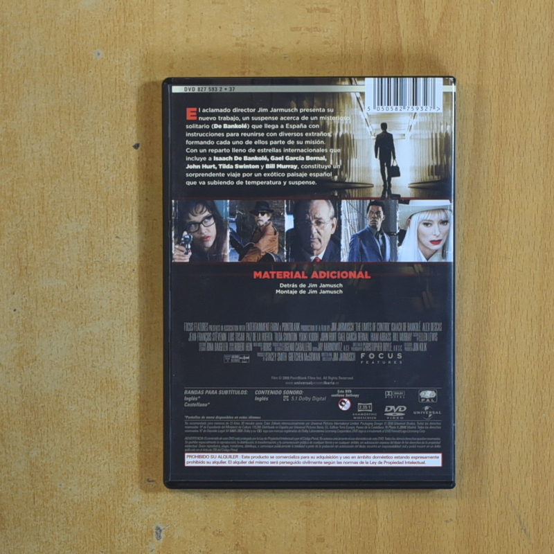 LOS LIMITES DEL CONTROL - DVD