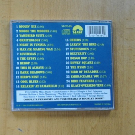 CHARLIE PARKER - THE LEGENDARY DIAL MASTERS VOL 1 - CD