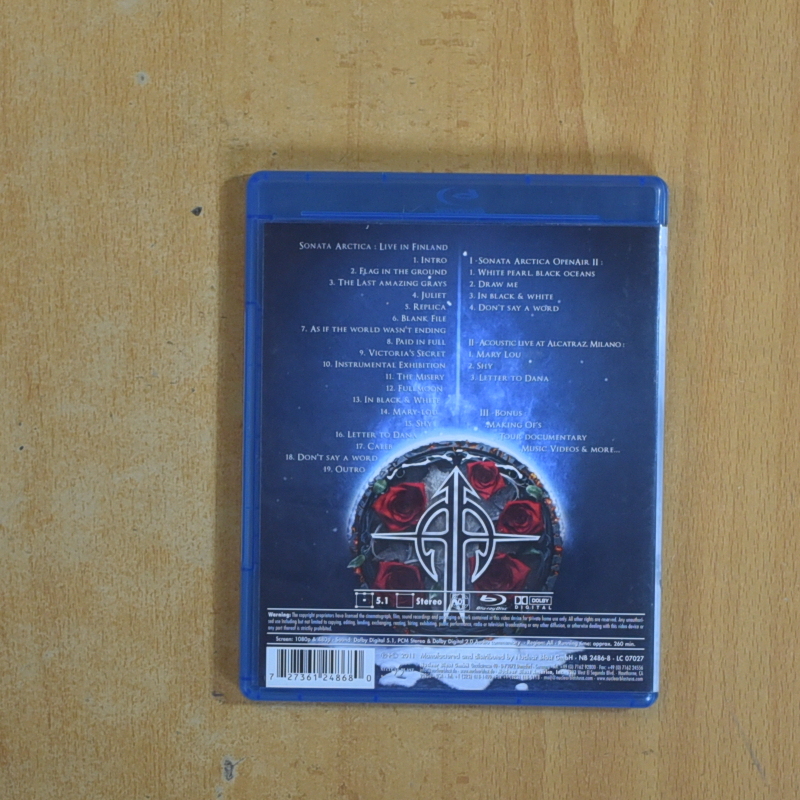 SONATA ARTICA - LIVE IN FINLAND - BLURAY