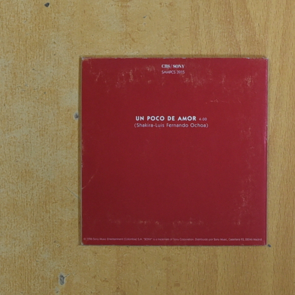 SHAKIRA - UN POCO DE AMOR - CD SINGLE