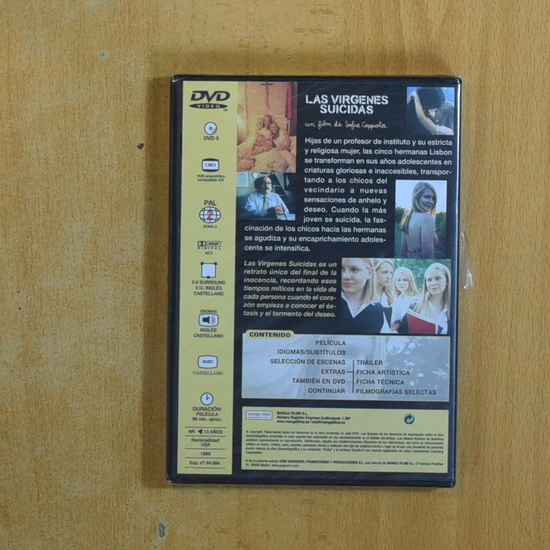 LAS VIRGENES SUICIDAS - DVD
