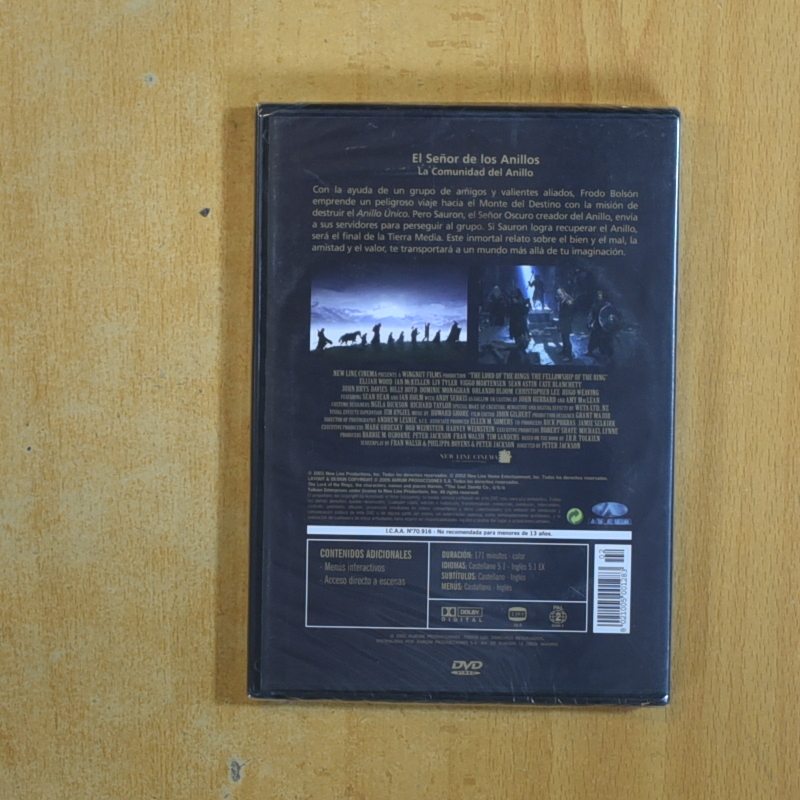 EL SEÑOR DE LOS ANILLOS LA COMUNIDAD DEL ANILOLO - DVD