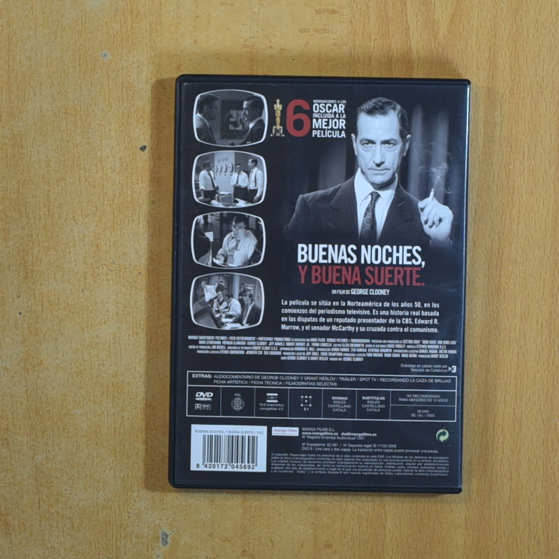 BUENAS NOCHES Y BUENA SUERTE - DVD