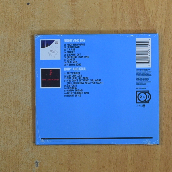 JOE JACKSON - NIGHT AND DAY + BODY AND SOUL - CD