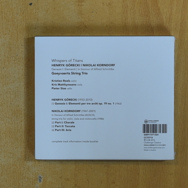 GOEYVAERTS STRING TRIO - WHISPERS OF TITANS - SUPER AUDIO CD