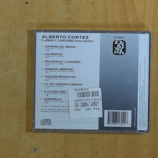 ALBERTO CORTEZ - POEMAS Y CANCIONES - CD