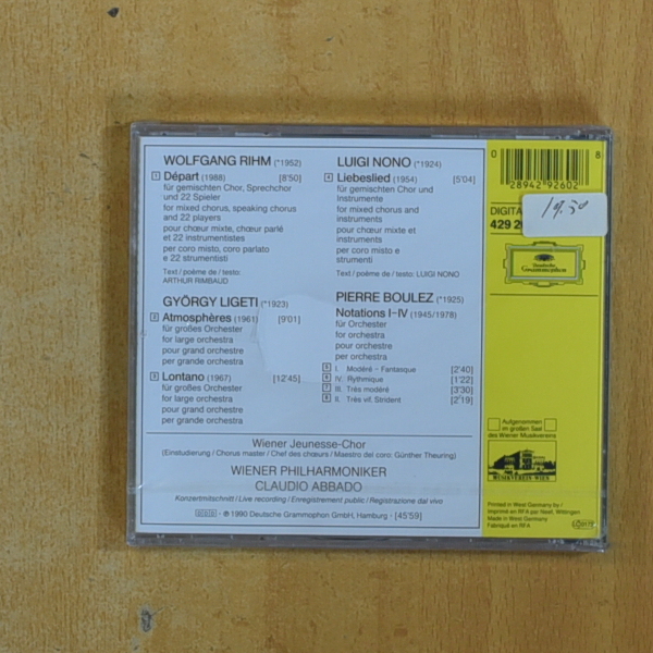 CLAUDIO ABBADO - WIEN MODERN - CD