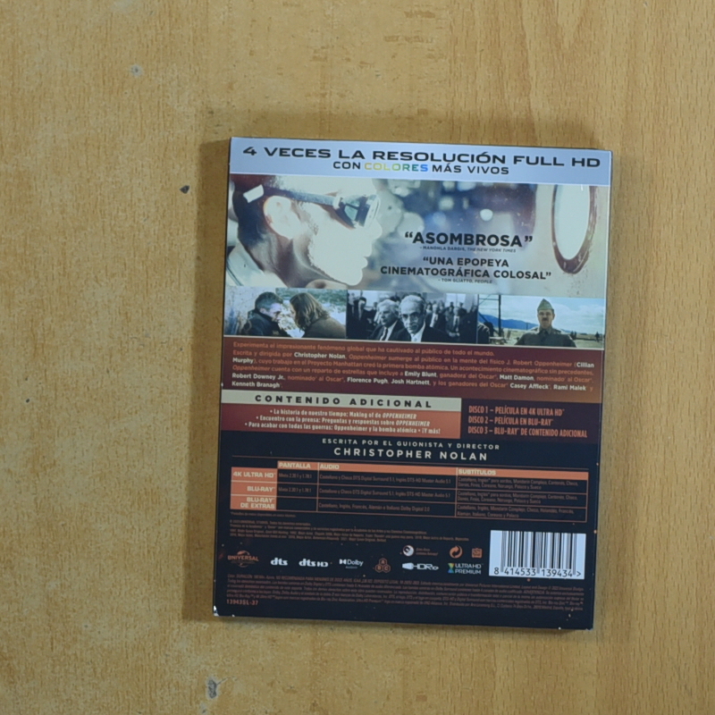 OPPENHEIMER 4K - BLURAY