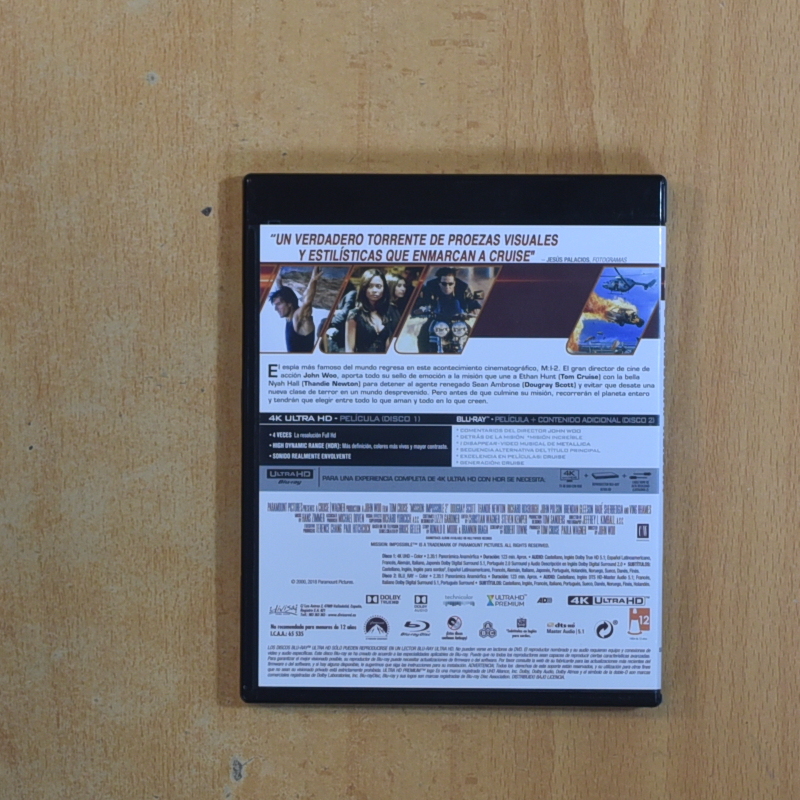 MISION IMPOSIBLE 2 4K - BLURAY