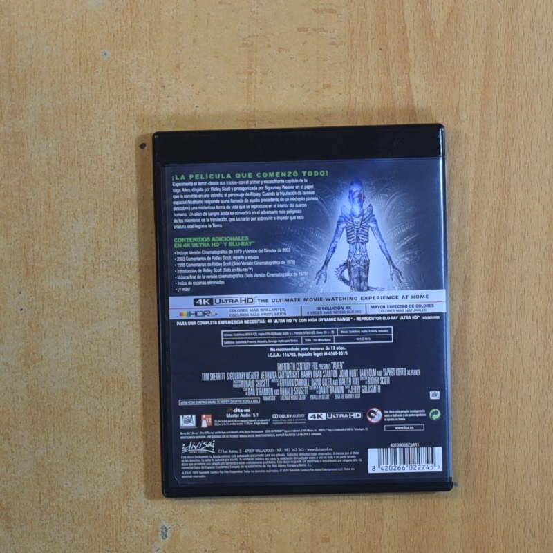 ALIEN 4K - BLURAY