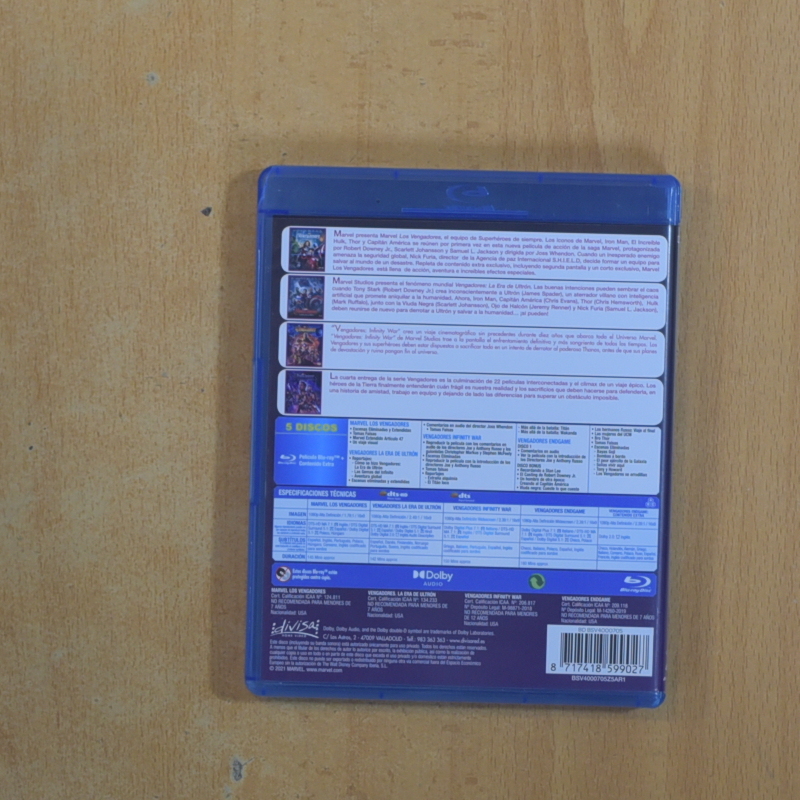 COLECCION LOS VENGADORES - BLURAY