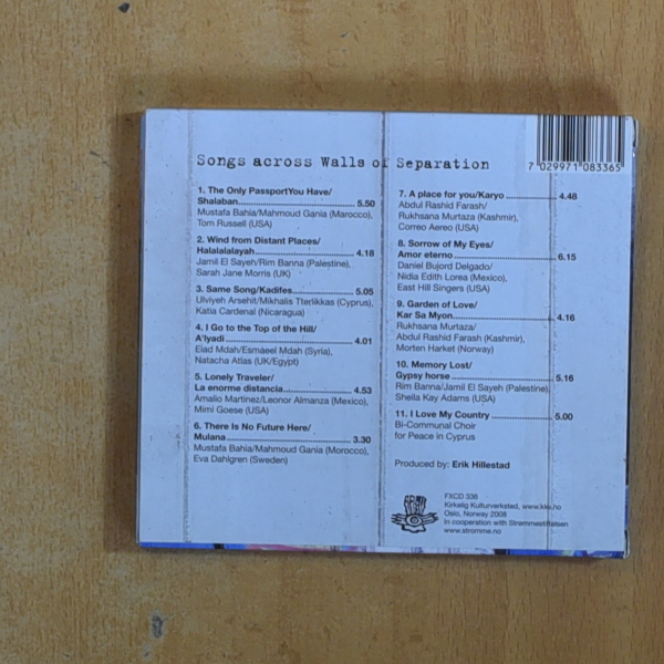 VARIOS - SONGS ACROSS WALLS OF SEPARATION - CD