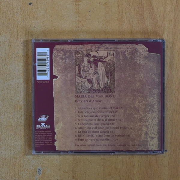 MARIA DEL MAR BONET - BREVIARI D AMOR - CD
