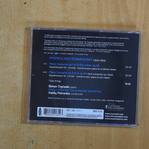 TCHAIKOVSKY - PIANO CONCERTOS 1 & 2 - CD