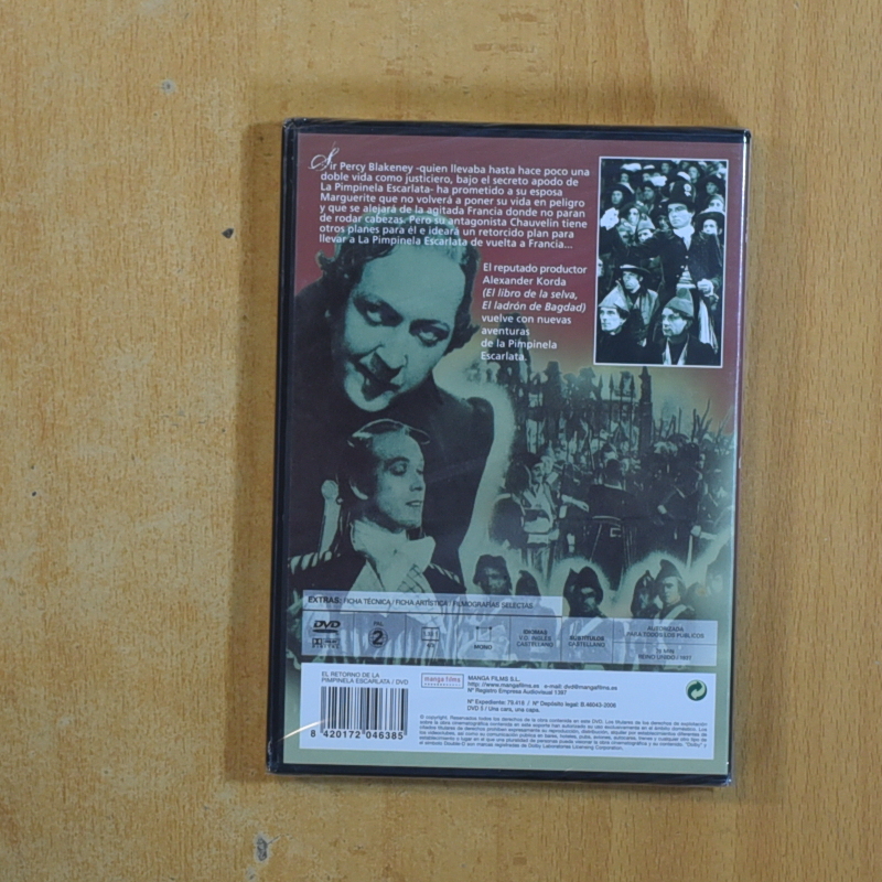 EL RETORNO DE LA PIMPINELA ESCARLATA - DVD