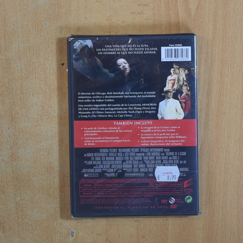 MEMORIAS DE UNA GEISHA - DVD