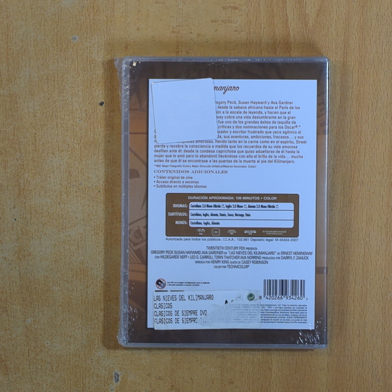 LAS NIEVES DEL KILIMANJARO - DVD