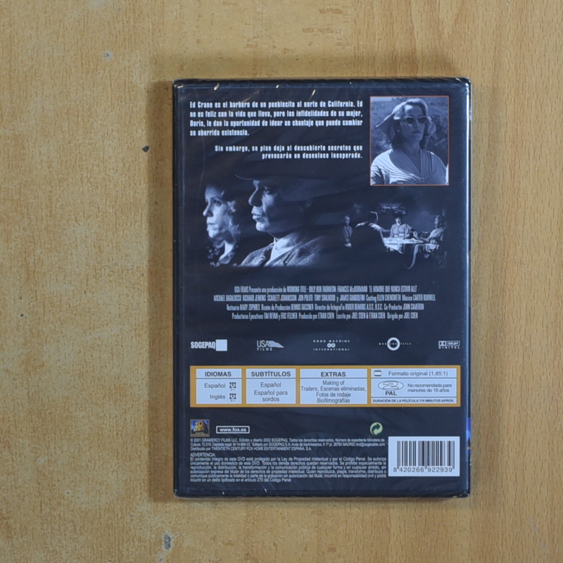 EL HOMBRE QUE NUNCA ESTUVO ALLI - DVD