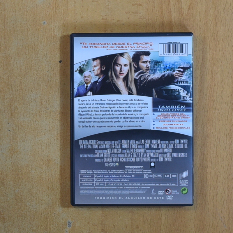 THE INTERNATIONAL - DVD