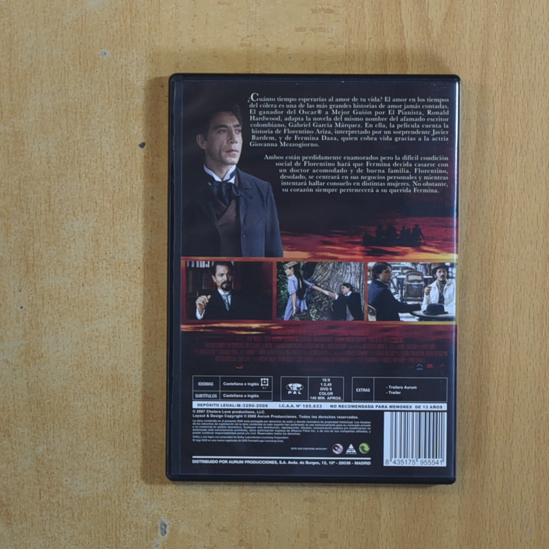 EL AMOR EN LOS TIEMPOS DEL COLERA - DVD