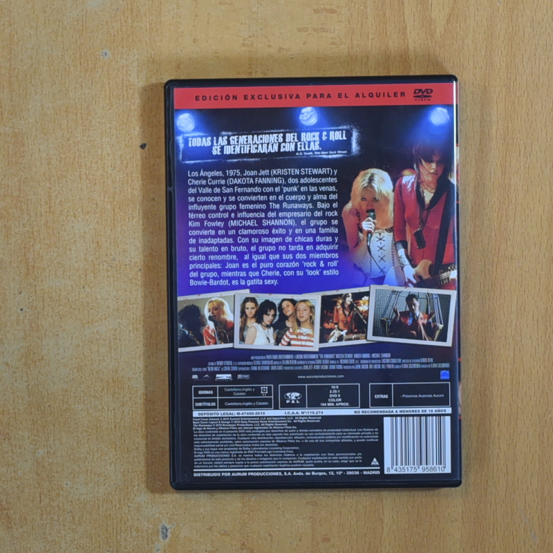 THE RUNAWAYS - DVD