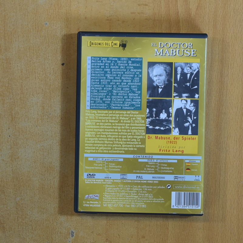 EL DOCTOR MABUSE - DVD