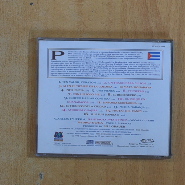 CARLOS PUEBLA / SANTIAGO MARTINEZ / PEDRO SOSA - LA BODEGUITA DEL MEDIO - CD
