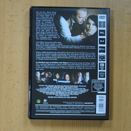 LOS HOMBRES QUE NO AMABAN A LAS MUJERES - DVD