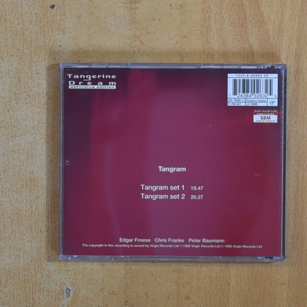 TANGERINE DREAM - TANGRAM - CD