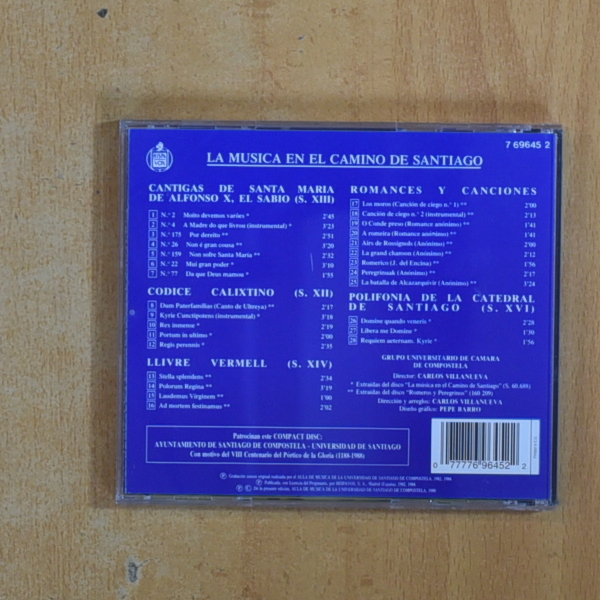 GRUPO UNIVERSITARIO DE CAMARA DE COMPOSTELA - LA MUSICA EN EL CAMINO DE SANTIAGO - CD