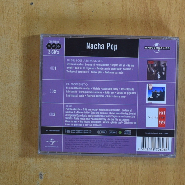 NACHA POP - DIBUJOS ANIMADOS / EL MOMENTO / 80 88 - CD