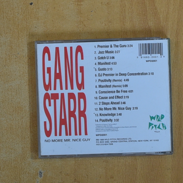 GANG STARR - NO MORE MR NICE GUY - CD