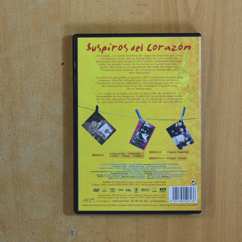 SUSPIROS DEL CORAZON - DVD
