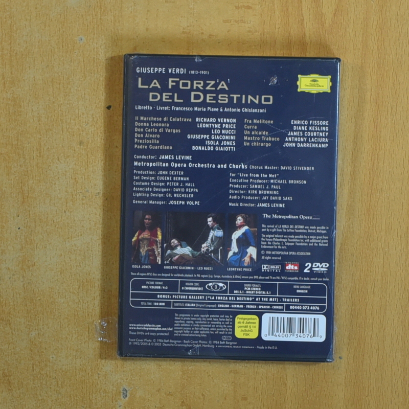VERDI LA FORZA DEL DESTINO - DVD