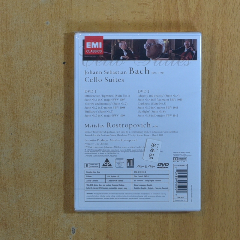 BACH ROSTROPOVICH - DVD