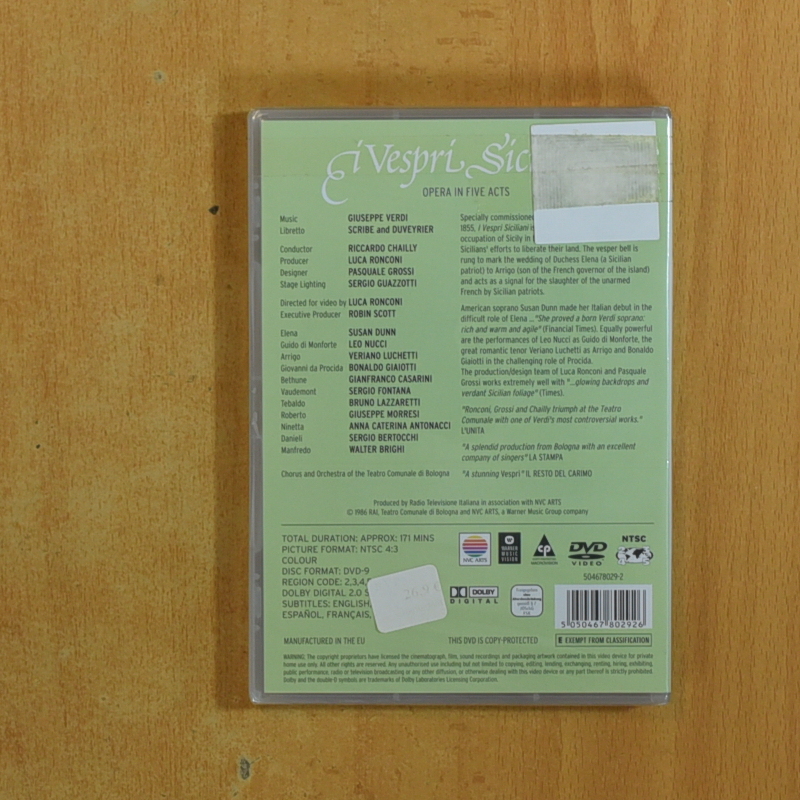 I VESPRI SICILIANI - DVD