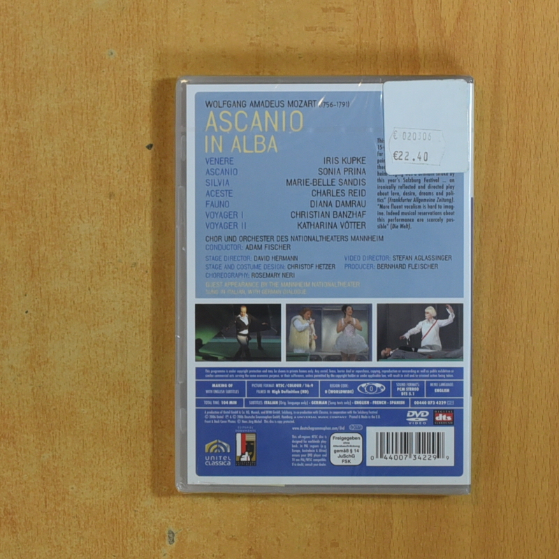 MOZART ASCANIO IN ALBA - DVD