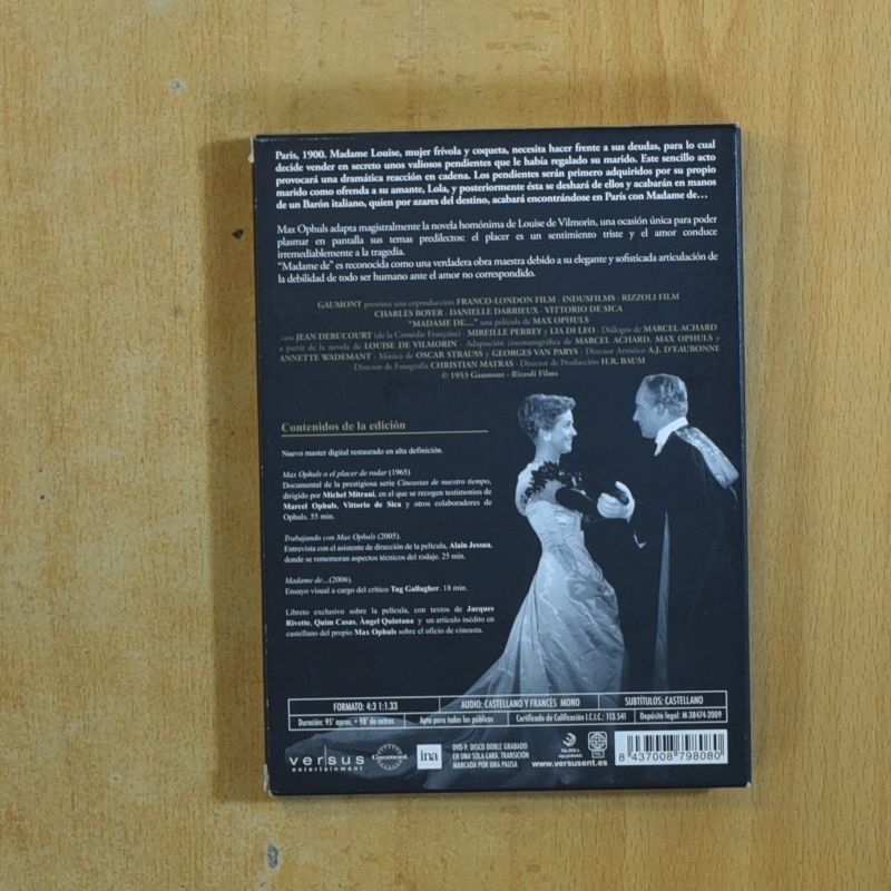 MADAME DE - DVD