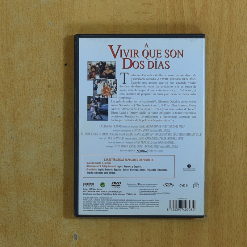 A VIVIR QUE SON DOS DIAS - DVD