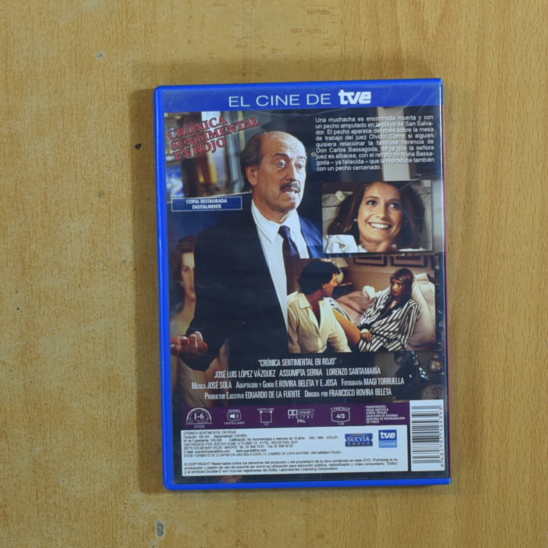 CRONICA SENTIMENTAL EN ROJO - DVD