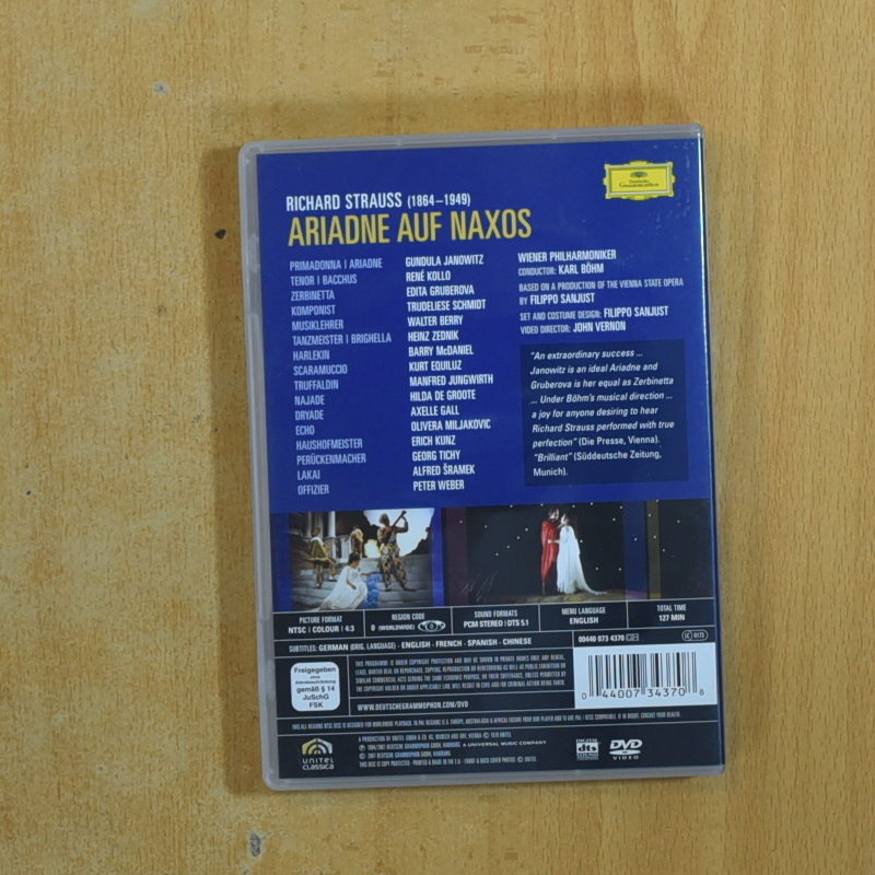 STRAUSS ARIADNE AUF NAXOS - DVD